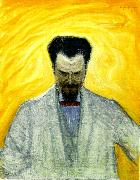 Eugene Jansson portratt av ernest thiel Germany oil painting artist